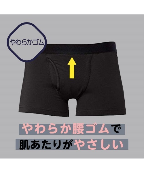 GUNZE（グンゼ）の「愛情らくらく　ボクサーパンツ 尿漏れパンツ 尿ジミ対応（ボクサーパンツ・メンズ・ブラック/グレー・LARGE/MEDIUM/X-LARGE）」の8枚目の写真