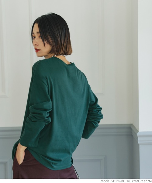 coca(coca)(コカ)の「アソートフロッキープリントロンTee(Tシャツ/カットソー・レディース・グレー/ネイビー/グリーン/ホワイト・L/M)」の12枚目の写真