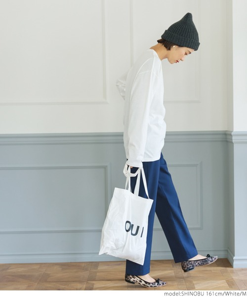 coca(coca)(コカ)の「アソートフロッキープリントロンTee(Tシャツ/カットソー・レディース・グレー/ネイビー/グリーン/ホワイト・L/M)」の5枚目の写真