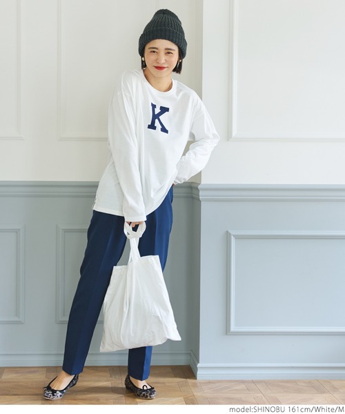 coca(coca)(コカ)の「アソートフロッキープリントロンTee(Tシャツ/カットソー・レディース・グレー/ネイビー/グリーン/ホワイト・L/M)」の6枚目の写真