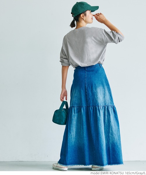 coca(coca)(コカ)の「アソートフロッキープリントロンTee(Tシャツ/カットソー・レディース・グレー/ネイビー/グリーン/ホワイト・L/M)」の9枚目の写真