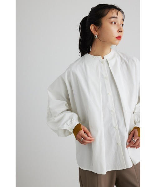 STYLEMIXER（スタイルミキサー）の「ディープタックドルマンシャツ（シャツ/ブラウス・レディース・ブラック/グレー/ホワイト・FREE）」の7枚目の写真