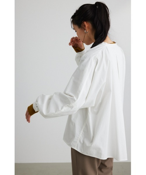 STYLEMIXER（スタイルミキサー）の「ディープタックドルマンシャツ（シャツ/ブラウス・レディース・ブラック/グレー/ホワイト・FREE）」の10枚目の写真