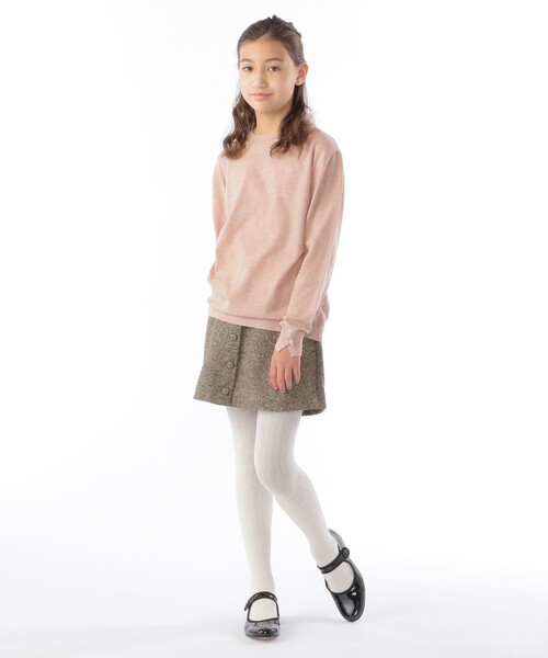 SHIPS KIDS:140～150cm / ツイード ラップ キュロット