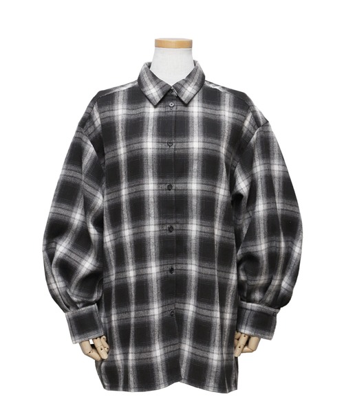 reca（レカ）の「先染めチェックシャツ（シャツ/ブラウス・レディース・ベージュ/ブラック・M）」の11枚目の写真