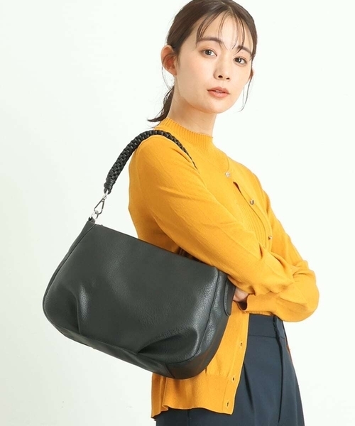 MK MICHEL KLEIN(エムケーミッシェルクラン)の「【2WAY】メッシュハンドルデザインバッグ(トートバッグ・レディース・モカ/パープル/ブラック・00)」の2枚目の写真