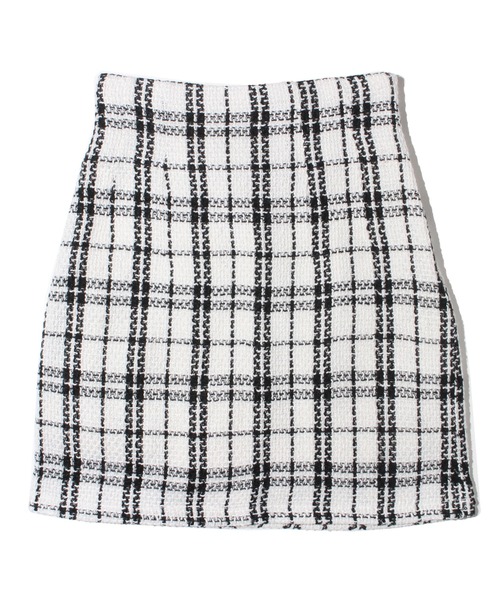 one way（ワンウェイ）の「台形ツイードミニスカート（スカート・レディース・ホワイト系その他/ベージュ系その他/ブラック/ブラック系その他/グレー/ブラウン・FREE）」の17枚目の写真