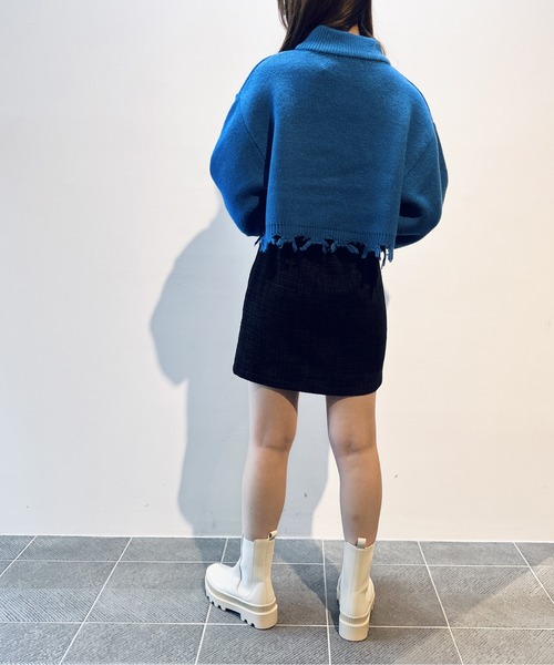 one way（ワンウェイ）の「台形ツイードミニスカート（スカート・レディース・ホワイト系その他/ベージュ系その他/ブラック/ブラック系その他/グレー/ブラウン・FREE）」の19枚目の写真