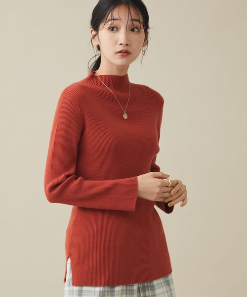 CRAFT STANDARD BOUTIQUE（クラフトスタンダードブティック）の「ハイネックリブニット　＊（ニット/セーター・レディース・テラコッタ/アイボリー/ブラック/ライム・M/L）」の3枚目の写真