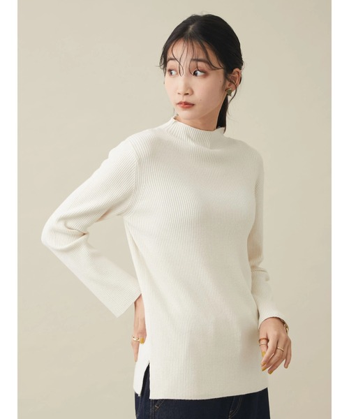 CRAFT STANDARD BOUTIQUE（クラフトスタンダードブティック）の「ハイネックリブニット　＊（ニット/セーター・レディース・テラコッタ/アイボリー/ブラック/ライム・M/L）」の14枚目の写真