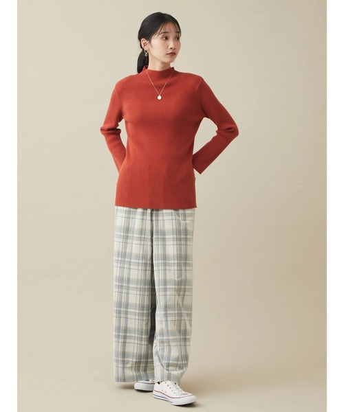 CRAFT STANDARD BOUTIQUE（クラフトスタンダードブティック）の「ハイネックリブニット　＊（ニット/セーター・レディース・テラコッタ/アイボリー/ブラック/ライム・M/L）」の11枚目の写真