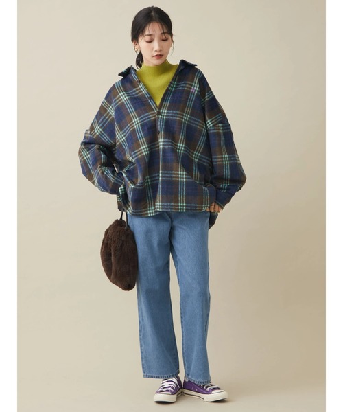 CRAFT STANDARD BOUTIQUE（クラフトスタンダードブティック）の「ハイネックリブニット　＊（ニット/セーター・レディース・テラコッタ/アイボリー/ブラック/ライム・M/L）」の10枚目の写真