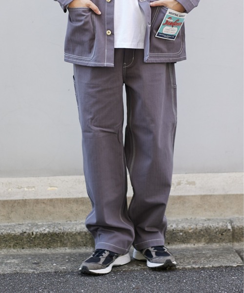 UNIVERSAL OVERALL(ユニバーサルオーバーオール)の「ペインターパンツ【PAINTER PANTS】(その他パンツ・メンズ・グレー/チャコールグレー/オリーブ/オレンジ系その他/ホワイト×グリーン/ベージュ・M/S/L)」の3枚目の写真