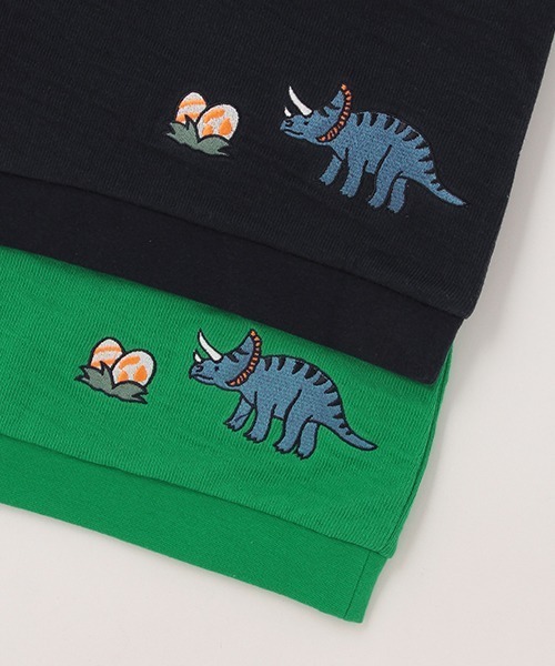 kladskap(クレードスコープ)の「恐竜接結長袖Tシャツ(Tシャツ/カットソー・キッズ・グリーン/ネイビー・120cm/100cm/90cm/130cm/110cm/80cm)」の7枚目の写真