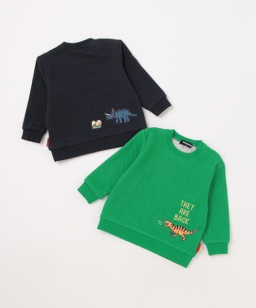 kladskap(クレードスコープ)の「恐竜接結長袖Tシャツ(Tシャツ/カットソー・キッズ・グリーン/ネイビー・120cm/100cm/90cm/130cm/110cm/80cm)」の10枚目の写真