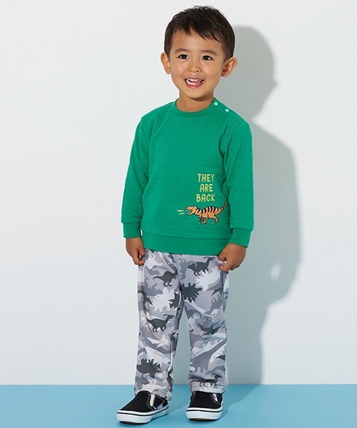 kladskap(クレードスコープ)の「恐竜接結長袖Tシャツ(Tシャツ/カットソー・キッズ・グリーン/ネイビー・120cm/100cm/90cm/130cm/110cm/80cm)」の12枚目の写真