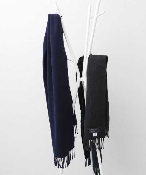 Begg & Co（ベグアンドコー）の「【Begg＆Co/ベグアンドコー】別注ウールアンゴラマフラー（マフラー・メンズ・ワイン/チャコールグレー/グリーン/キャメル/ネイビー・FREE）」の6枚目の写真