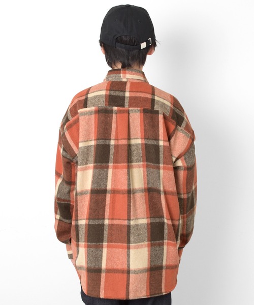 PEN FIELD（ペンフィールド）の「【Penfield】ネルチェックシャツ（シャツ/ブラウス・キッズ・オレンジ/ブルー/グリーン・140cm/150cm/160cm/170cm）」の14枚目の写真