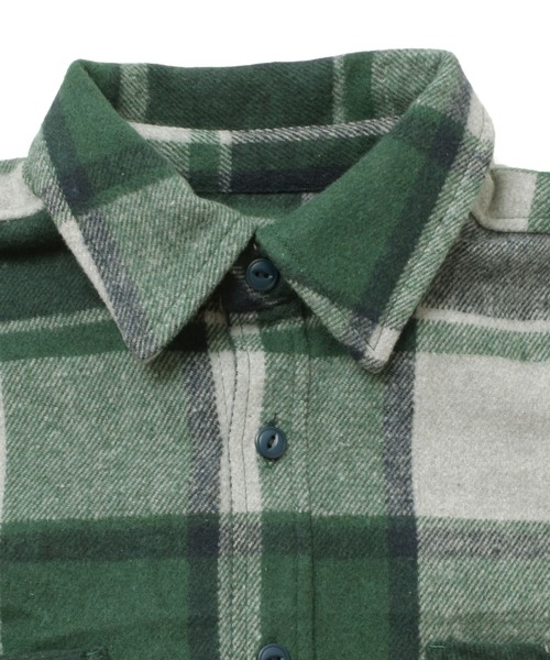 PEN FIELD（ペンフィールド）の「【Penfield】ネルチェックシャツ（シャツ/ブラウス・キッズ・オレンジ/ブルー/グリーン・140cm/150cm/160cm/170cm）」の8枚目の写真