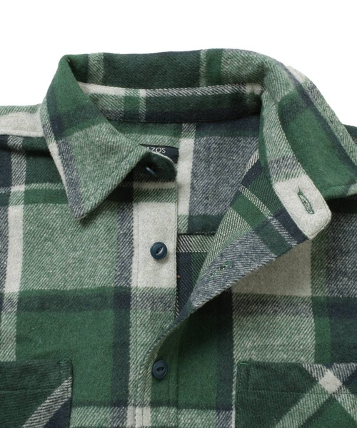 PEN FIELD（ペンフィールド）の「【Penfield】ネルチェックシャツ（シャツ/ブラウス・キッズ・オレンジ/ブルー/グリーン・140cm/150cm/160cm/170cm）」の9枚目の写真