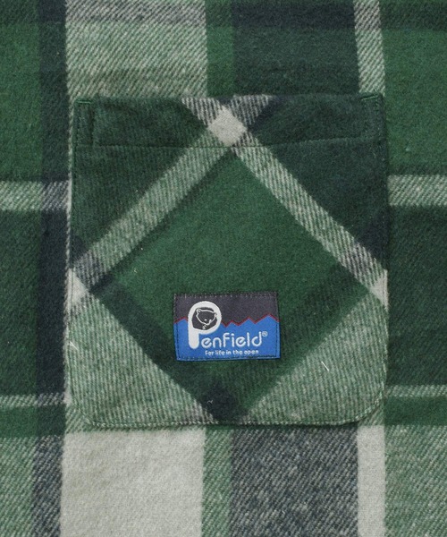 PEN FIELD（ペンフィールド）の「【Penfield】ネルチェックシャツ（シャツ/ブラウス・キッズ・オレンジ/ブルー/グリーン・140cm/150cm/160cm/170cm）」の11枚目の写真