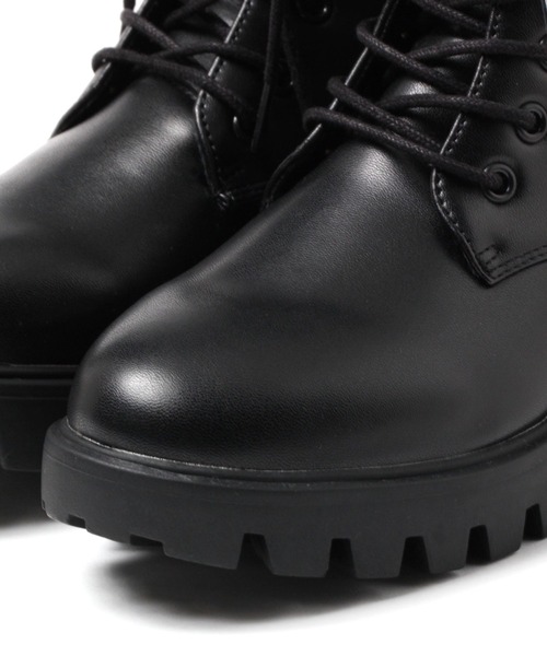 Atlantic Works◆レースアップブーツ/-/BLK/レザー/シャークソール カーフレザー レースアップ ショートブーツ | Brooks Brothers Japan