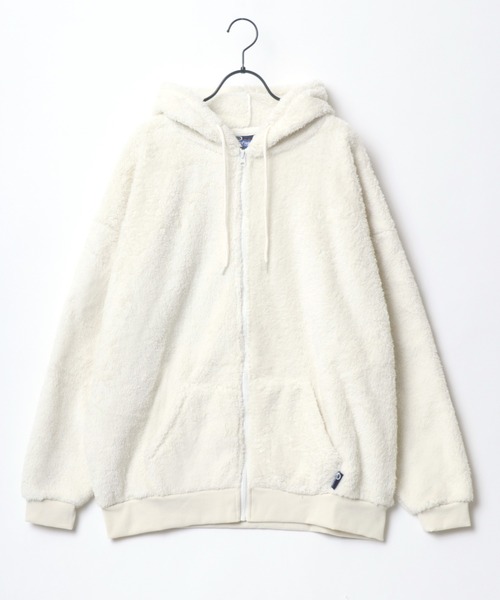 PEN FIELD（ペンフィールド）の「Penfield/ペンフィールド オーバーサイズ 防風 ボアジャケット レディース メンズ ブルゾン/ボアフリースフルジップパーカー（ブルゾン・レディース・ベージュ/ブラウン/グレー/オフホワイト・M/L/LL）」の5枚目の写真