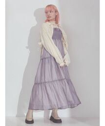 merry jenny | シャーリングティアードキャミワンピース(ワンピース)