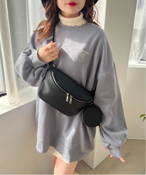 OLIVE des OLIVE(オリーブデオリーブ)の「サークルポーチ付ボディバッグ(ボディバッグ/ウエストポーチ・レディース・アイボリー/ブラック・FREE)」の8枚目の写真