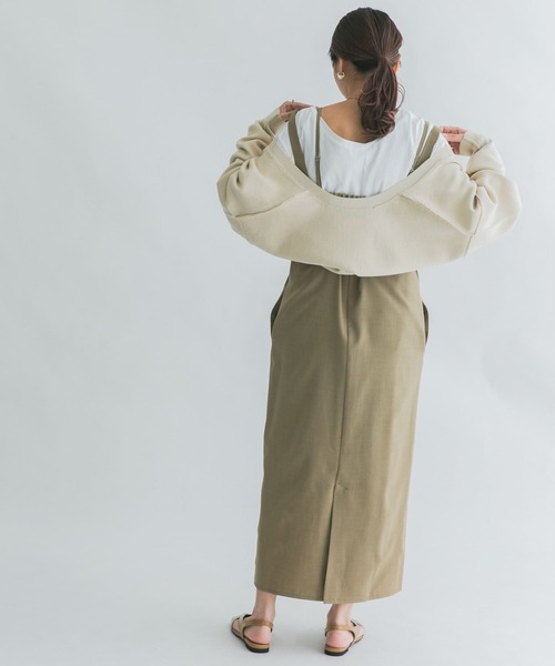 KBF(ケイビーエフ)の「Iラインレイヤードビスチェワンピース(ワンピース・レディース・カーキ/ネイビー/ライトベージュ・ONE)」の21枚目の写真