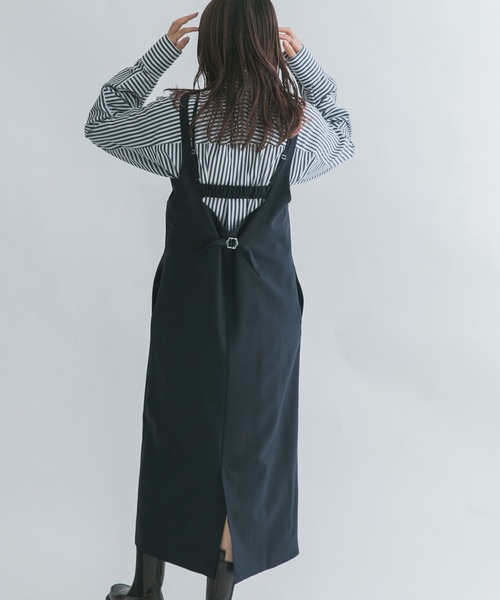 KBF(ケイビーエフ)の「Iラインレイヤードビスチェワンピース(ワンピース・レディース・カーキ/ネイビー/ライトベージュ・ONE)」の12枚目の写真