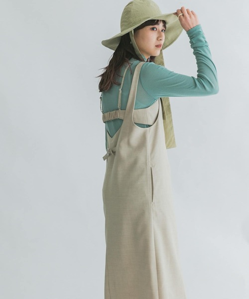 KBF(ケイビーエフ)の「Iラインレイヤードビスチェワンピース(ワンピース・レディース・カーキ/ネイビー/ライトベージュ・ONE)」の19枚目の写真