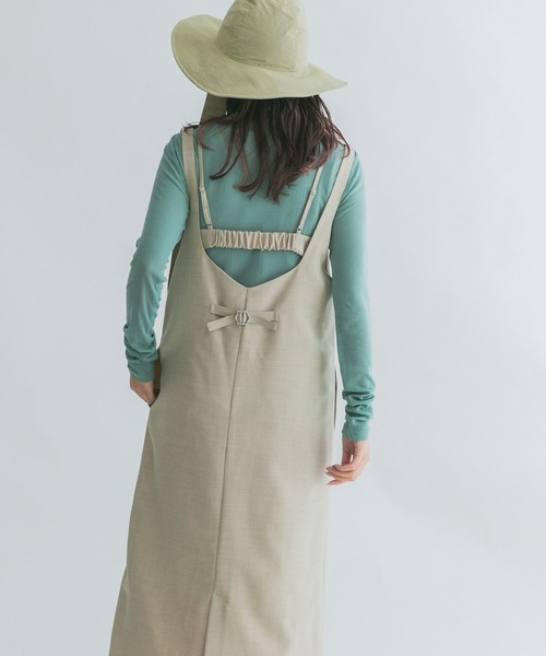 KBF(ケイビーエフ)の「Iラインレイヤードビスチェワンピース(ワンピース・レディース・カーキ/ネイビー/ライトベージュ・ONE)」の14枚目の写真