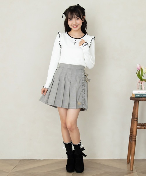 PINKHUNT(ピンクハント)の「PINKHUNT ハートバックルプリーツスカート 7905K(スカート・キッズ・ベビーピンク/ブルー/アッシュグレー・160cm/140cm/130cm/150cm/120cm)」の16枚目の写真