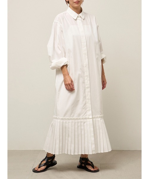プリーツヘムシャツワンピース styling/（スタイリング）の「プリーツヘムシャツワンピース