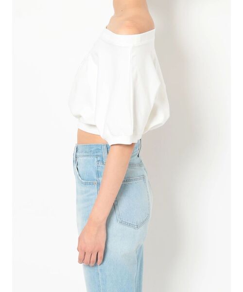 GYDA（ジェイダ）の「Symmetry GYDA エンボス オフショルTOPS（Tシャツ/カットソー・レディース・ブラック/オフホワイト・FREE）」の12枚目の写真