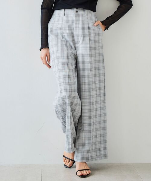 le.coeur blanc(ルクールブラン)の「チェックセンタープレスパンツ(その他パンツ・レディース・ベージュ系その他2/グレー系その他・38)」の15枚目の写真