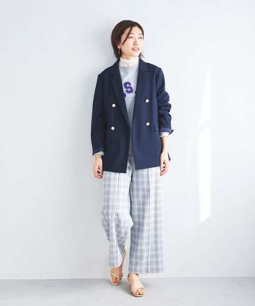 le.coeur blanc(ルクールブラン)の「チェックセンタープレスパンツ(その他パンツ・レディース・ベージュ系その他2/グレー系その他・38)」の16枚目の写真
