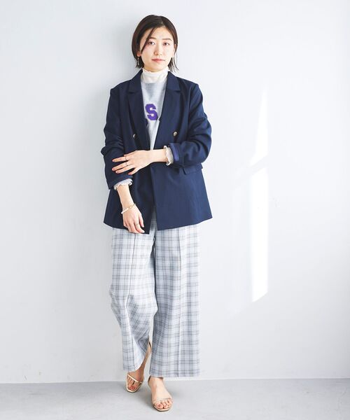 le.coeur blanc(ルクールブラン)の「チェックセンタープレスパンツ(その他パンツ・レディース・ベージュ系その他2/グレー系その他・38)」の17枚目の写真