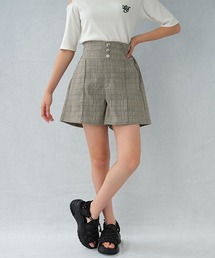 LOVETOXIC | チェックハイウェスト前釦ショートパンツ(その他パンツ)