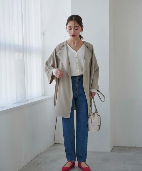 Edit Sheen（エディットシーン）の「ベルト付き2wayポインテッドフラットシューズ（パンプス・レディース・ブラック/ピンク系その他/グレイッシュベージュ・21.5cm/22.0cm/22.5cm/23.0cm/23.5cm/24.0cm/24.5cm）」の12枚目の写真