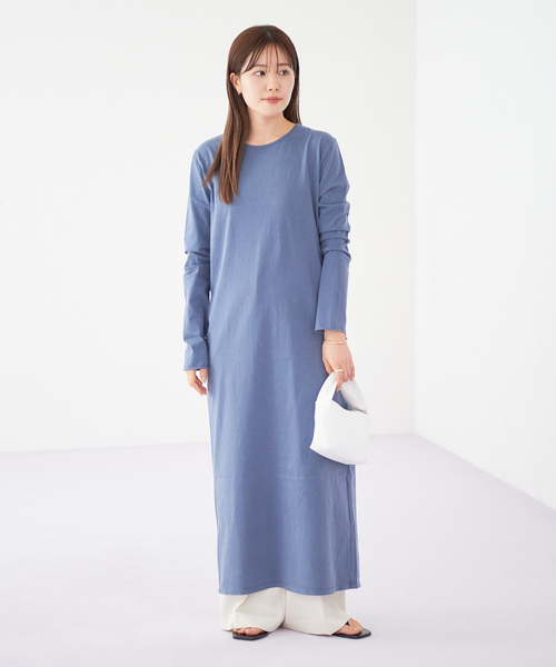 plage（プラージュ）の「セイヒンカコウ Jersey ワンピース（ワンピース・レディース・チャコールグレー/ネイビー・36/38）」の21枚目の写真