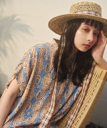 ear PAPILLONNER | 【SUM1 STYLE(スミスタイル)】前開き柄ロングシャツワンピース(シャツワンピース)