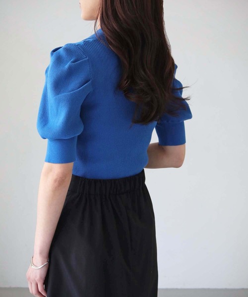 cheriella（シェリエラ）の「【cheriella】WEB限定パフスリーブ衿付きリブニット（ニット/セーター・レディース・ブラック/ブルー/ブラック系その他/アイボリー・M）」の15枚目の写真