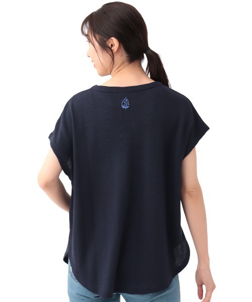 チチカカ(チチカカ)の「ランダムワッフルワンポイントプルオーバー(Tシャツ/カットソー・レディース・ブルー/ライトグリーン/ネイビー・FREE)」の19枚目の写真