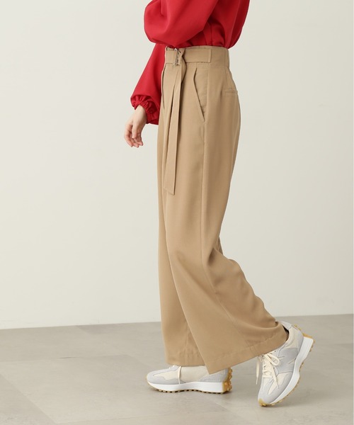 N.（N. Natural Beauty Basic）（エヌエヌナチュラルビューティーベーシック）の「【S Size Line】◆フロントベルトワイドパンツ（デニムパンツ・レディース・ブラック/ベージュ・SMALL/MEDIUM）」の15枚目の写真