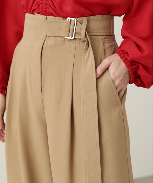 N.（N. Natural Beauty Basic）（エヌエヌナチュラルビューティーベーシック）の「【S Size Line】◆フロントベルトワイドパンツ（デニムパンツ・レディース・ブラック/ベージュ・SMALL/MEDIUM）」の6枚目の写真