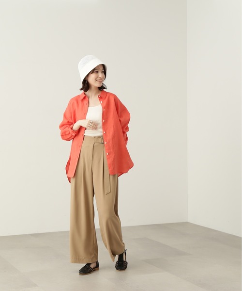 N.（N. Natural Beauty Basic）（エヌエヌナチュラルビューティーベーシック）の「【S Size Line】◆フロントベルトワイドパンツ（デニムパンツ・レディース・ブラック/ベージュ・SMALL/MEDIUM）」の13枚目の写真