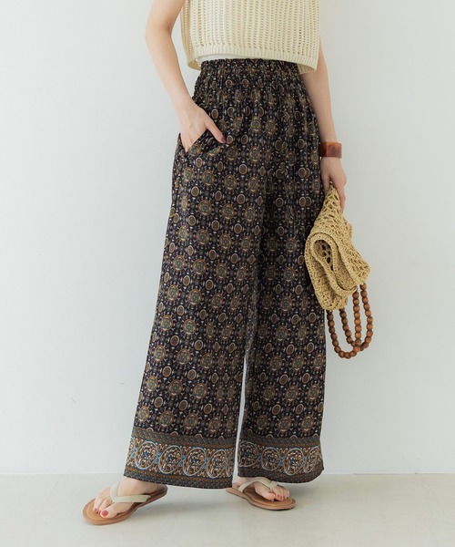coca(coca)(コカ)の「ヴィンテージポリエスニック柄パンツ(その他パンツ・レディース・カーキ/チャコール・SHORT/LONG)」の2枚目の写真