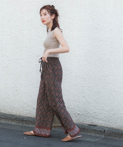 ヴィンテージポリエスニック柄パンツ（その他パンツ）｜coca